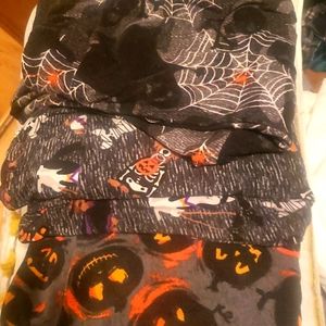 Womens 3 Pair Halloween Leggings Size XL